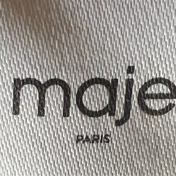 Maje Paris women striped Dress Greenwhite flared skirt formal coquette 32”waistM - Picture 15 of 16